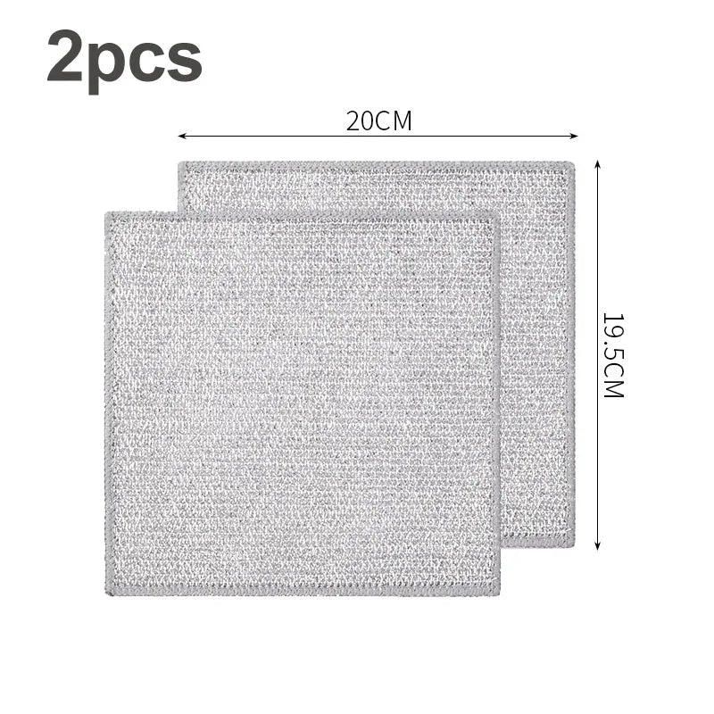 Kitchen Cleaning Cloth Reusable Steel Wire Cleaning Rag Pans Stove Rust Removal Magic Cleaning Cloth Dish Cloth Cleaning Tools